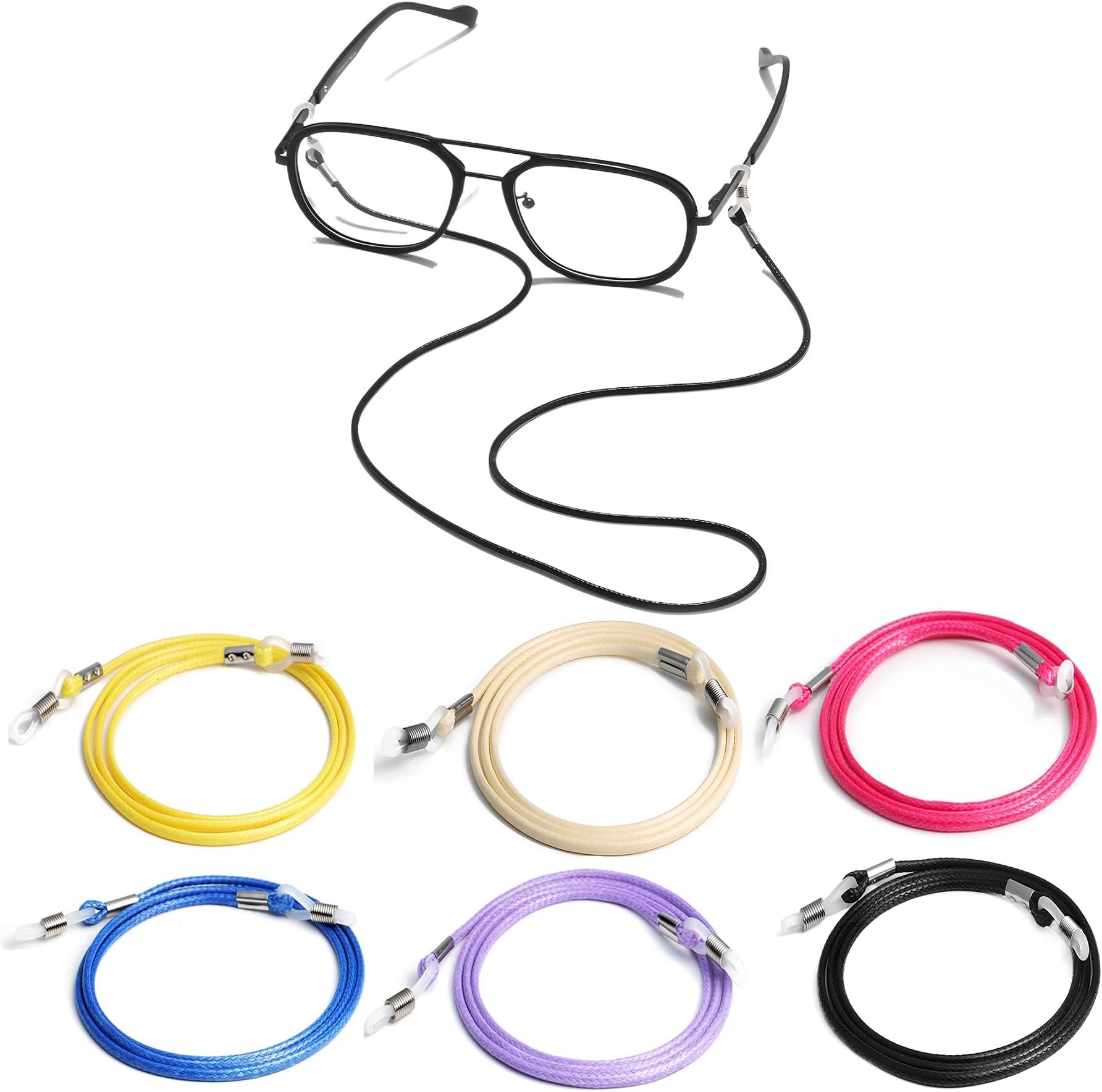 VOOGLASS Glasses Strap,Securely Keep Your Eyeglasses Around Your Neck, Practical Sunglasses Holder Strap for Men Women