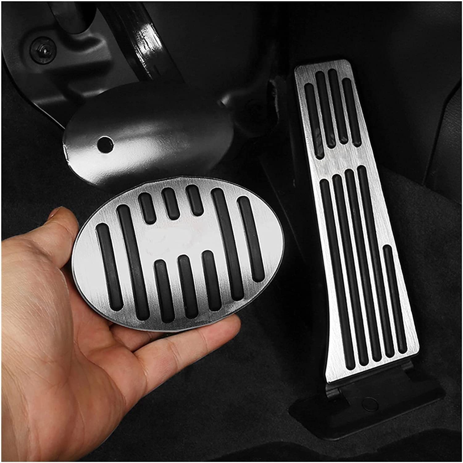 Coche Cubierta Pedal Para F48 X1 F45 2 Serie Active Tourer 2014-2020 Coche Pedales En lhd Acelerador de pie Pad Accesorios para automóviles Interior automotor(AT With Rest Pedal)