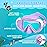 Kids Swim Mask 180 Snorkel Diving Mask, Anti-Fog Child Swim Goggles with Nose Cover No-Leak Swimming Goggles Anti-Shattered Lens for Youth 4-15 (Amethyst)