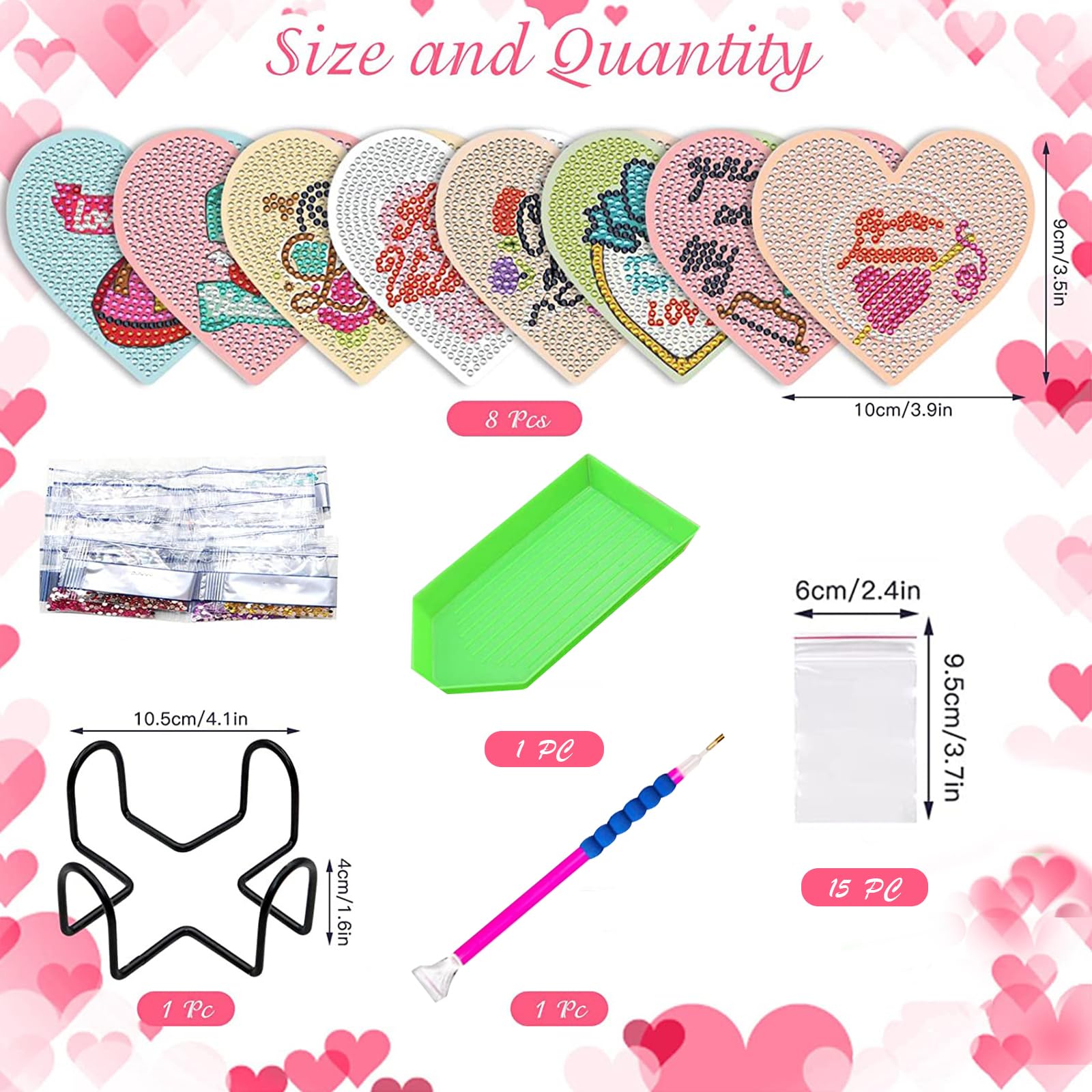 MJ Company Diamond Painting Set Di 8 Sottobicchieri Con Sigillante E Scatola – Design Mandala, Fai Da Te Per Adulti