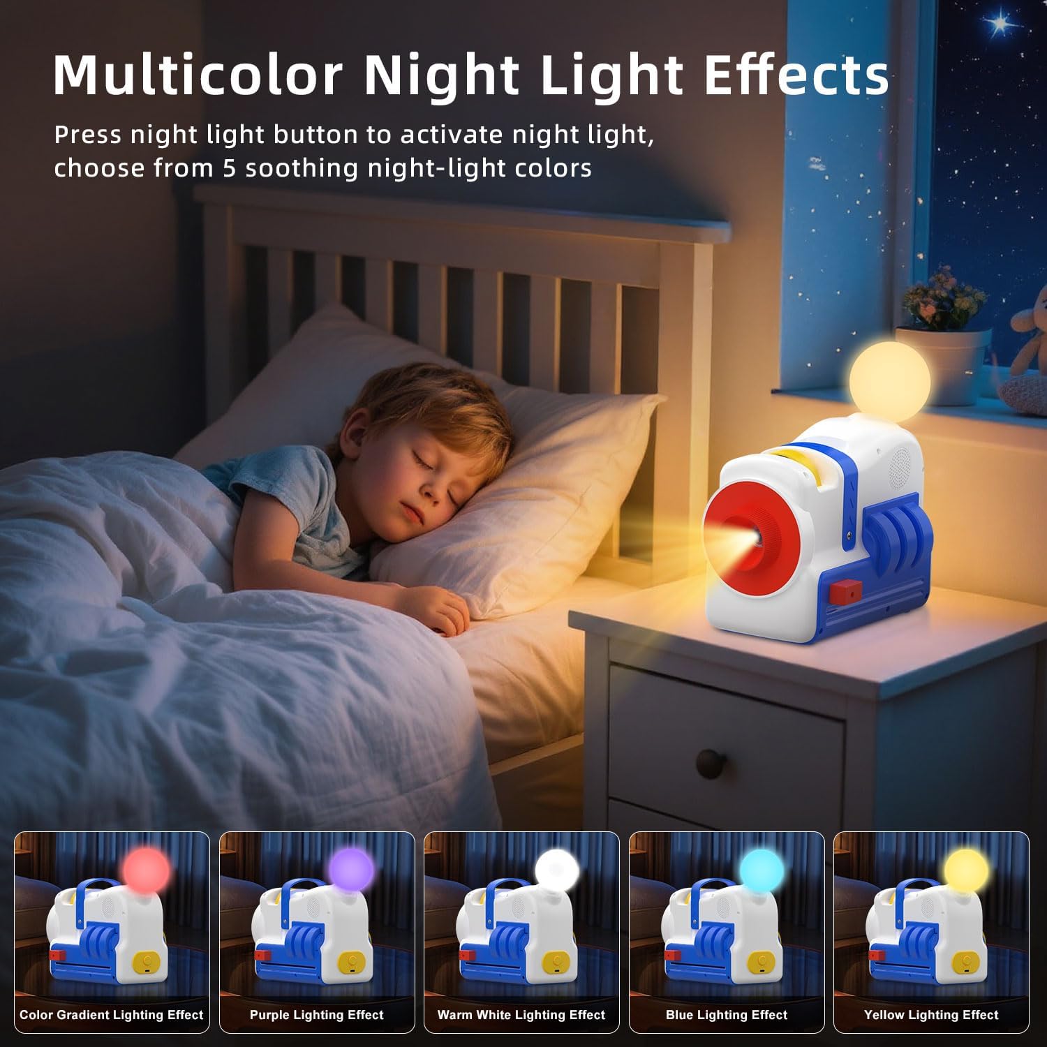 Story Projector for Kids - Educational Storybook Projector,Kids Story Projector with 32 Stories,White Noise & Night Light,Bedtime Story Player,Story Telling Toy for Toddlers Boys Girls Gifts Ages 3+