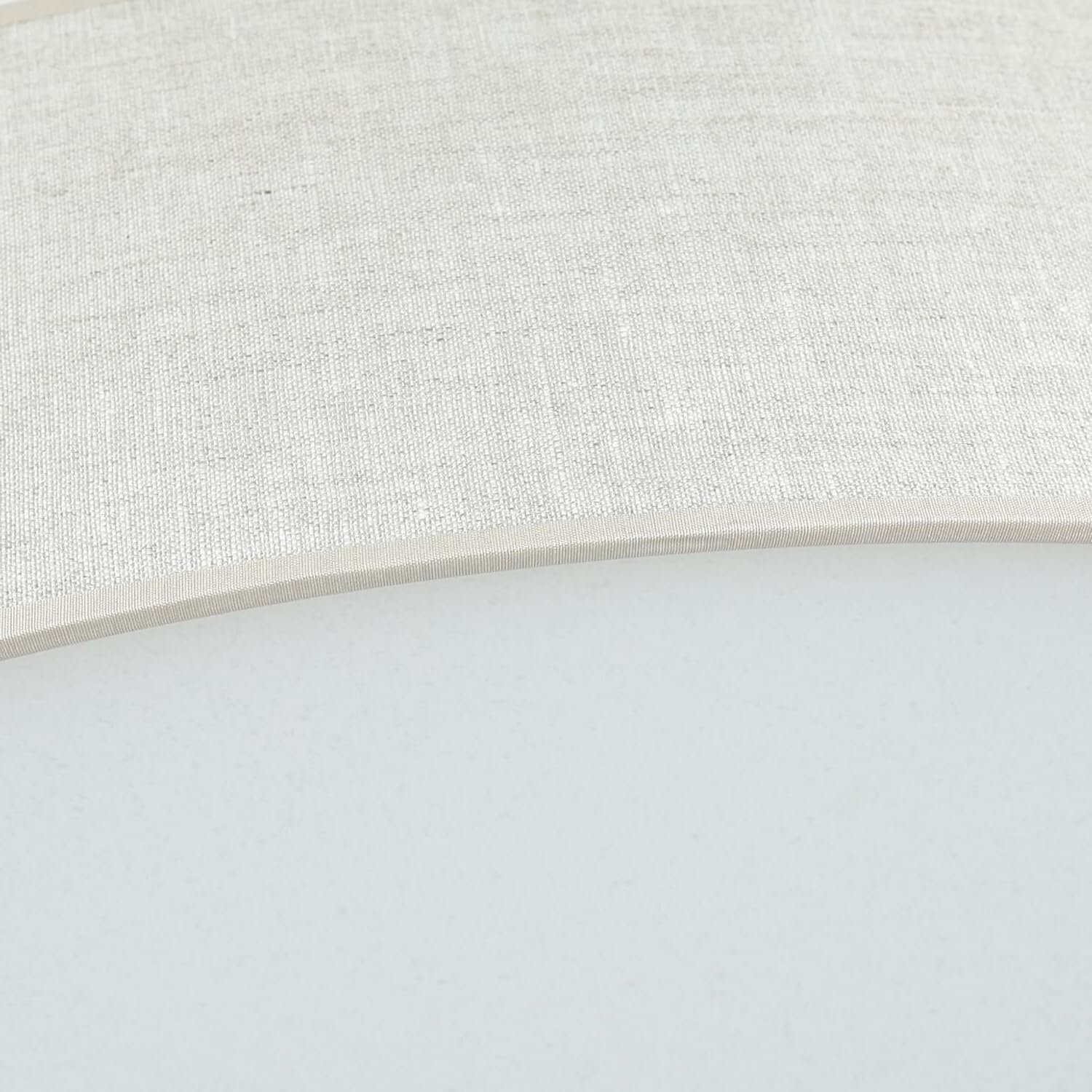 Licht-Erlebnisse Deckenleuchte groß Ø 78 cm rund in Grau-Beige Leinen blendarm 6x E27 Deckenlampe Schlafzimmer Wohnzimmer