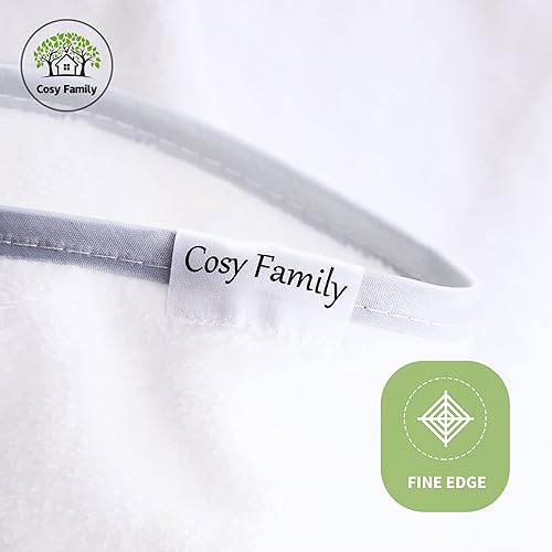 Miniatura 8 de Cosy Family Juego de 6 toallas de mano absorbentes de microfibra ultrasuave, toallas de seda con dobladillo para baño, secado rápido, perfectas para