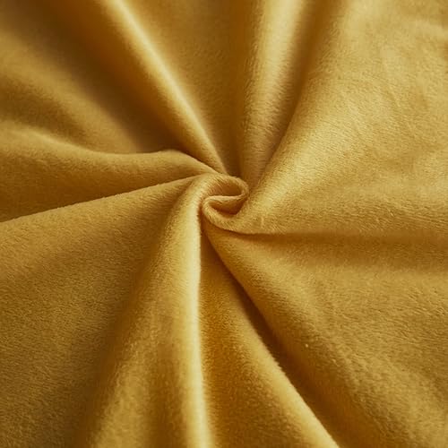 Miniatura 6 de WERDIM Juego de 2 fundas de almohada de terciopelo con cierre de botón, tamaño King (amarillo, 20 x 36 pulgadas)