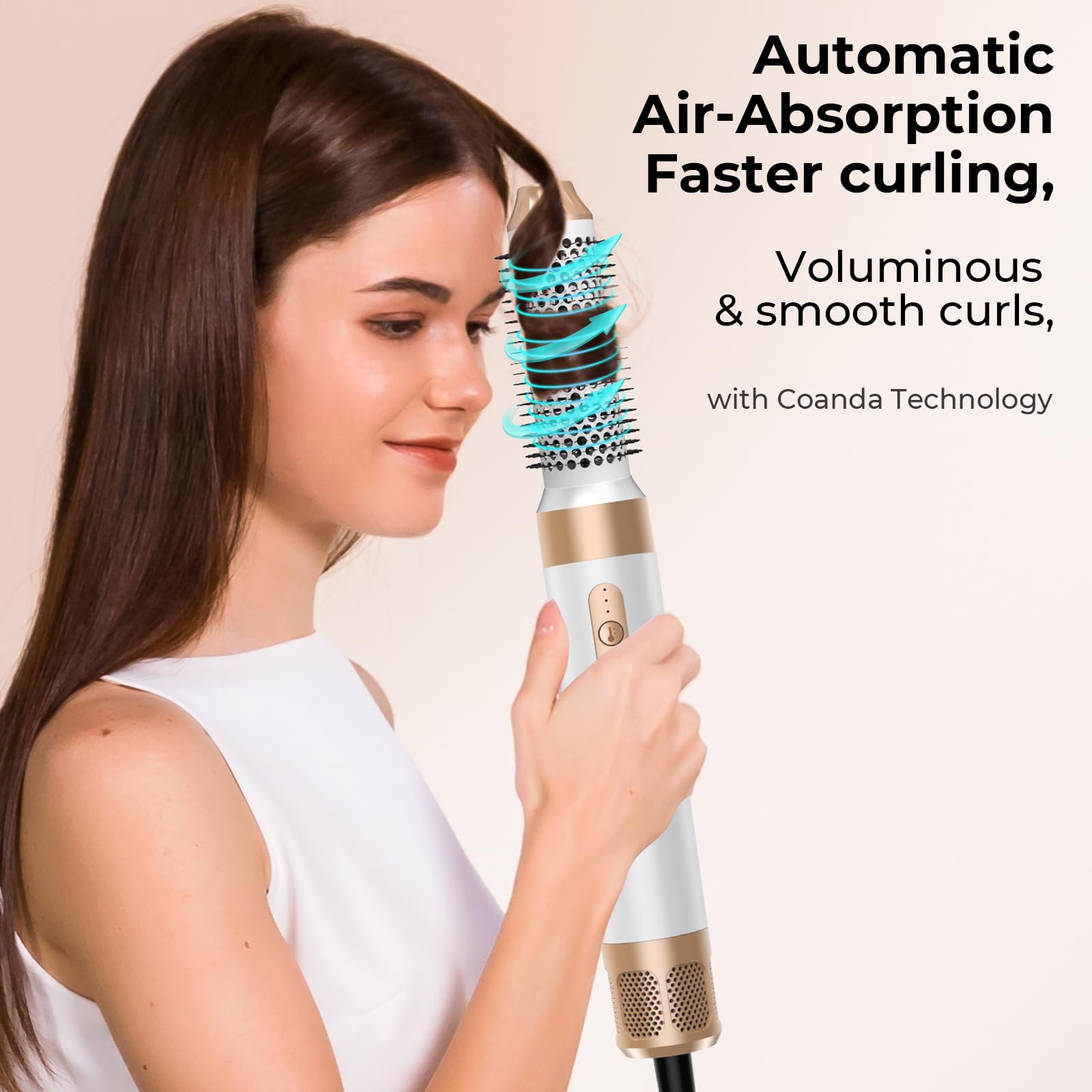 Airstyler 7 in 1,1400 W Styler Capelli, Asciugacapelli Phon Professionale con Diffusor,Ferro Arricciacapelli ad Aria da 30 mm, Spazzola per lo Styling, per Asciugatura, Arricciaturae | Set multi styler, ferro arricciacapelli, spazzole per asciugatura, arr