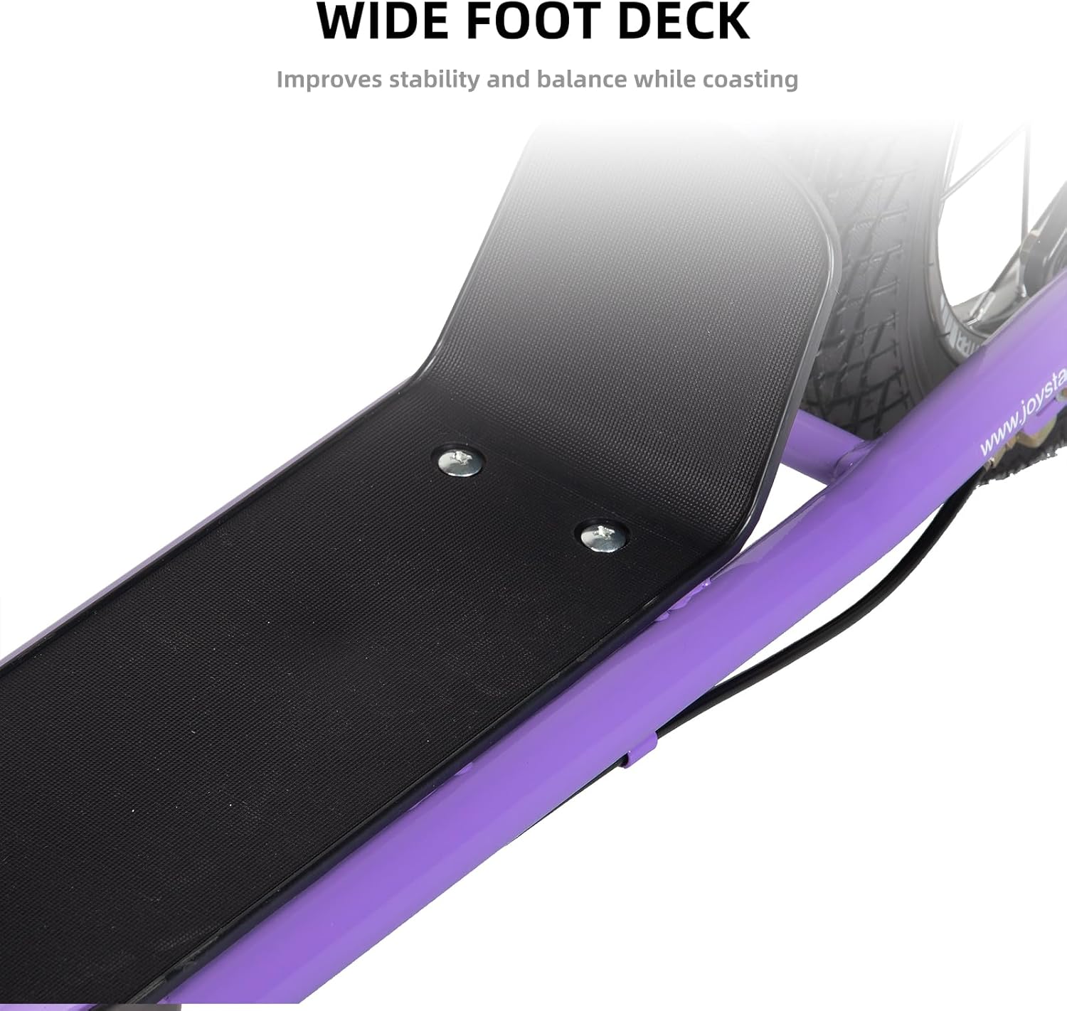 JOYSTAR Kick Scooter for Kids 5+ Teens & Youth, Lightweight Kids Scooter with Adjustable Handlebar, 2 Wheel Scooter for Boys & Girls, 12" Inflatable Wheels Rear Drum Brakes - Image 4