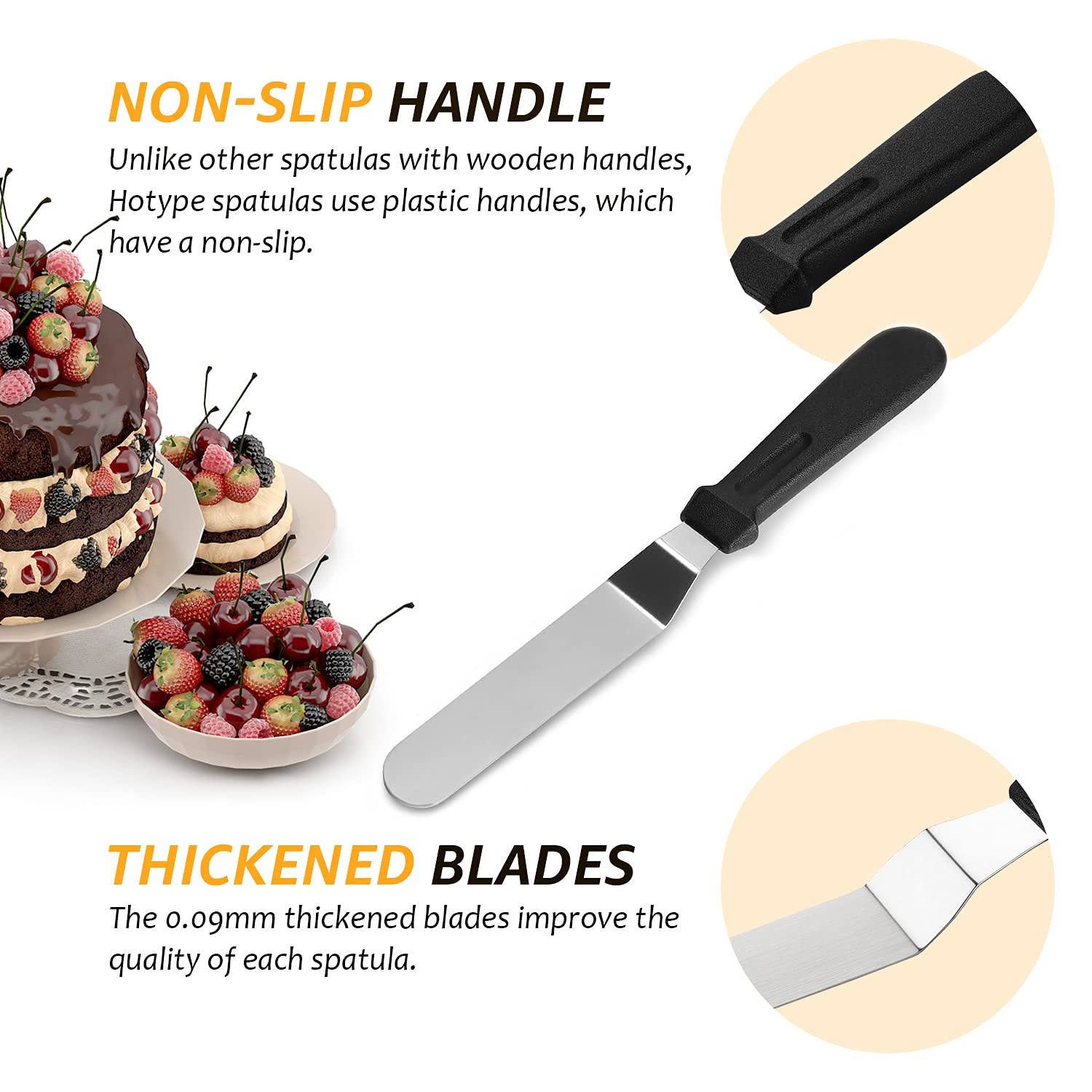 TheLau ® Essentiële Bakgereedschap Set Van 3: Hoekpalet En Taartspatel