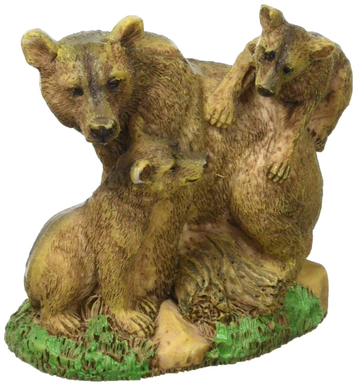 熊の親子置物（台座付） Amazon.co.jp: △木彫りの愛らしい親子熊とこぐまセット｜木彫り