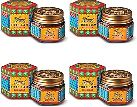 Tiger Balm Red Ointment | 21ml each | Pack of 4 | Ayurvedic Pain Relief Balm | for Effective Relief from Joint Pain, Back Pain, Body Pain, Knee Pain, Muscular Ache & Sprain | Combo Pack