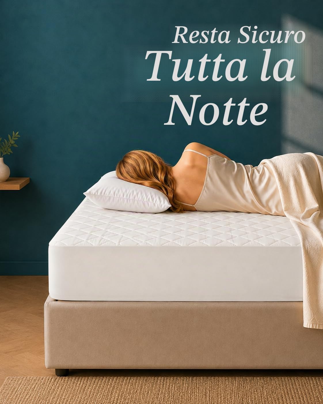 Utopia Bedding Coprimaterasso trapuntato con angoli, per letto matrimoniale, elastico, con angoli, si estende fino a 40,6 cm di profondità, lavabile in lavatrice (bianco)