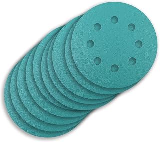 Utoolmart 10pcs Hook and Loop Sanding Discs, 5 Inch 8 Hole 80 Grit Silicon Carbide Sandpaper, Sanding Disc for Random Orbit Sander Wood Metal Auto Wet and Dry Polishing