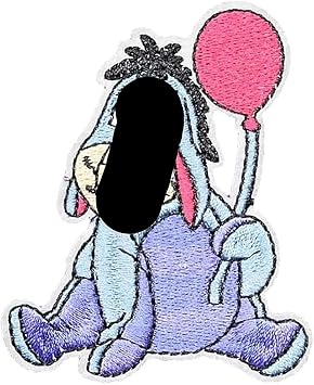ويني كارتون Pooh Eeyore شخصية 2.5 بوصة طويلة مطرزة