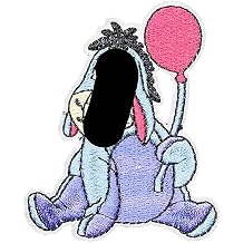 ويني كارتون Pooh Eeyore شخصية 2.5 بوصة طويلة مطرزة