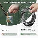 USB Rechargeable Bicycle Headlight with 4-Digit Combination Cable Lock | Waterproof LED Bike Front Light | Anti-Theft Security Lock | Cycle Accessories for MTB, Road, Hybrid & City Bikes gallery image