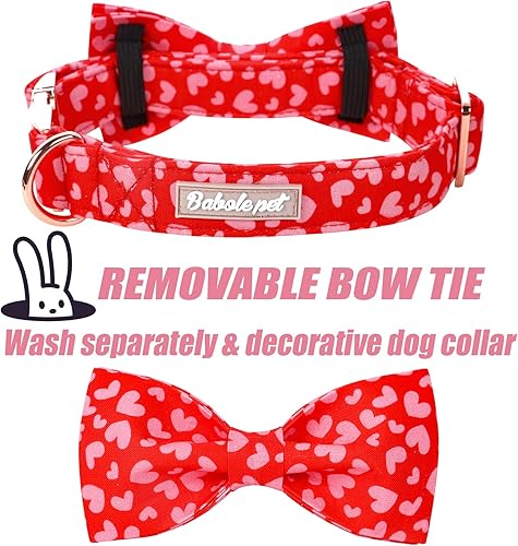 Miniatura 124 de Collar de perro con bandera estadounidense con pajarita, collar patriótico para perros pequeños, medianos y grandes, talla XS