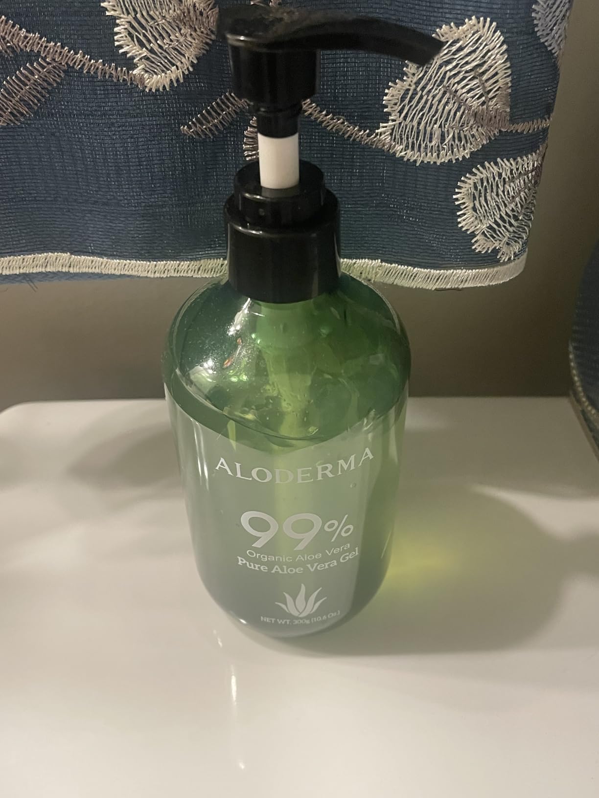 Aloderma Aloe Vera Gel Made within 12 Hours of Harvest with 99% Pure Organic Aloe Vera - Pump Bottle - Ideal for Face and Body, Soothing & Hydrating Sunburn Relief, Great for Scalp & Hair - 10.6oz