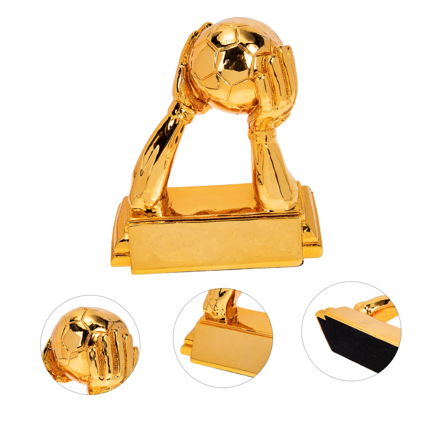 HEMOTON Fußball Trophäe für Torhüter Goldenes Design Kreative Resin Souvenir für Fans zur Fußballfeier Heimdekoration