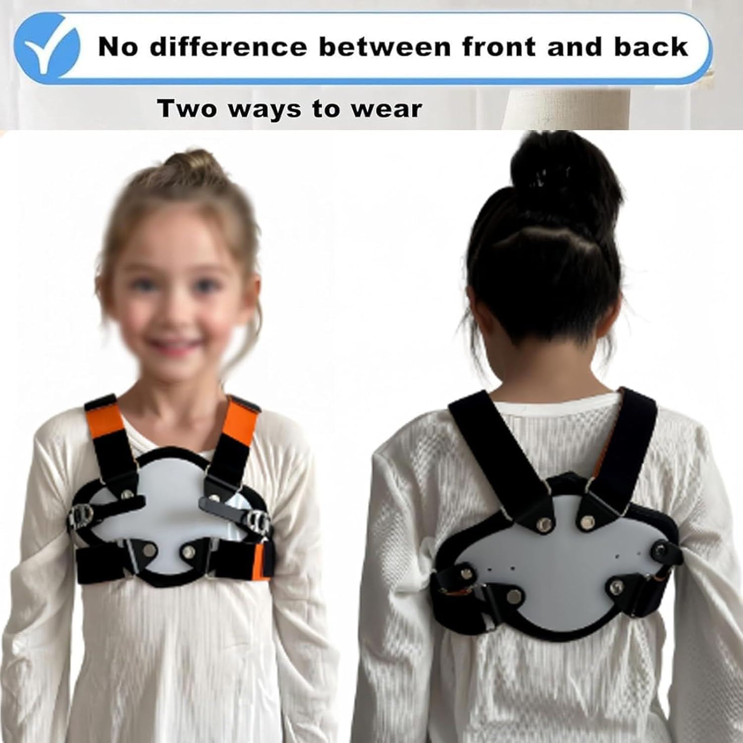 Pectus Carinatum Orthosis Brace, Thoracic Depression Brace, Pigeon Chest Support, Freely Adjust The Size & Skin-Friendly and Breathable,Will Not Move for All Ages(Large)
