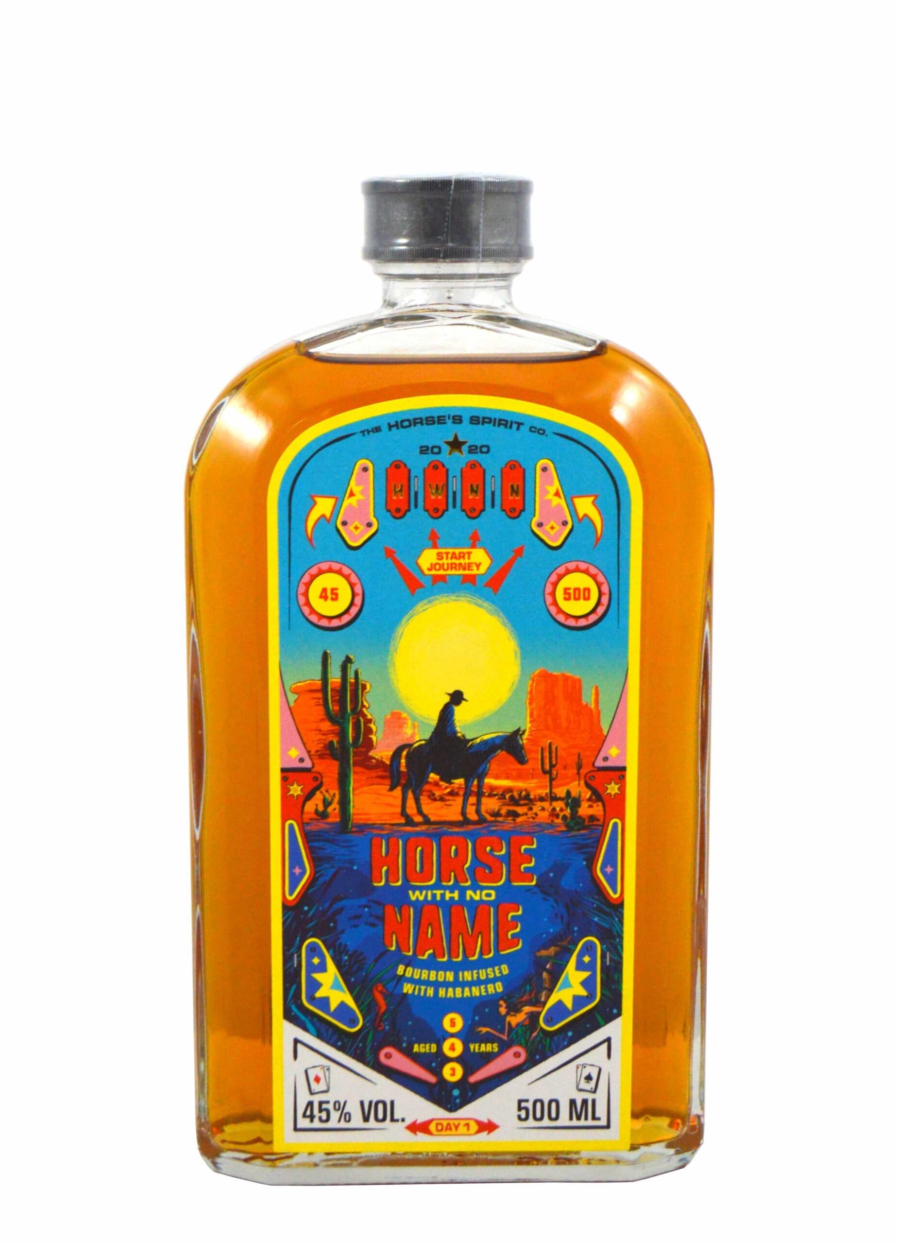 Horse With No Name – Bourbon Whiskey mit Habanero – Amerikanischer Whiskey aus Texas mit Noten von Eiche, Vanille und Kokosnuss – 1 x 0,5 l