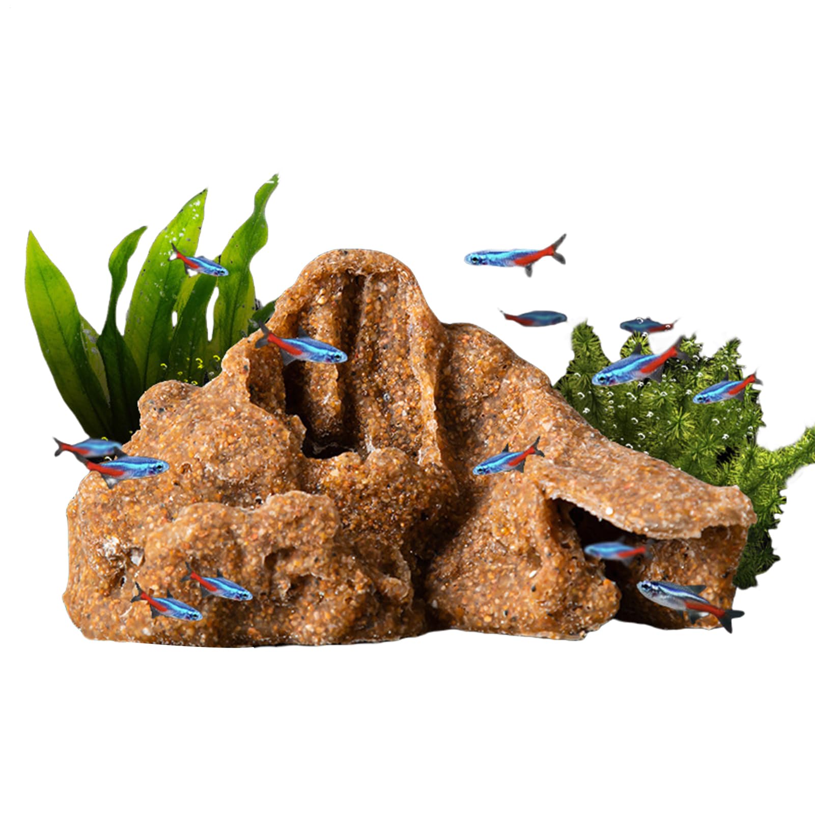 Grotte rocheuse pour reptiles et décor d'aquarium pour geckos