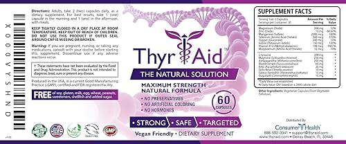 Miniatura 4 de ThyrAid el mejor suplemento de apoyo tiroideo, aumenta el metabolismo y los niveles de energía y mantiene un peso saludable, apoya la función