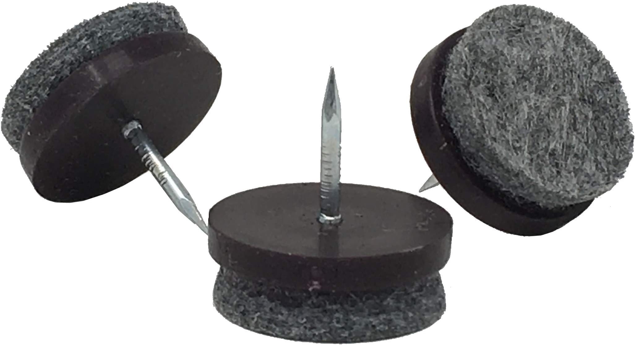 DesuniaD.H.S. Felt Nail-on Slider Glide Pads - Espresso 15/16" 16 Pcs. LCG-FLTGLI-1-BRN-16