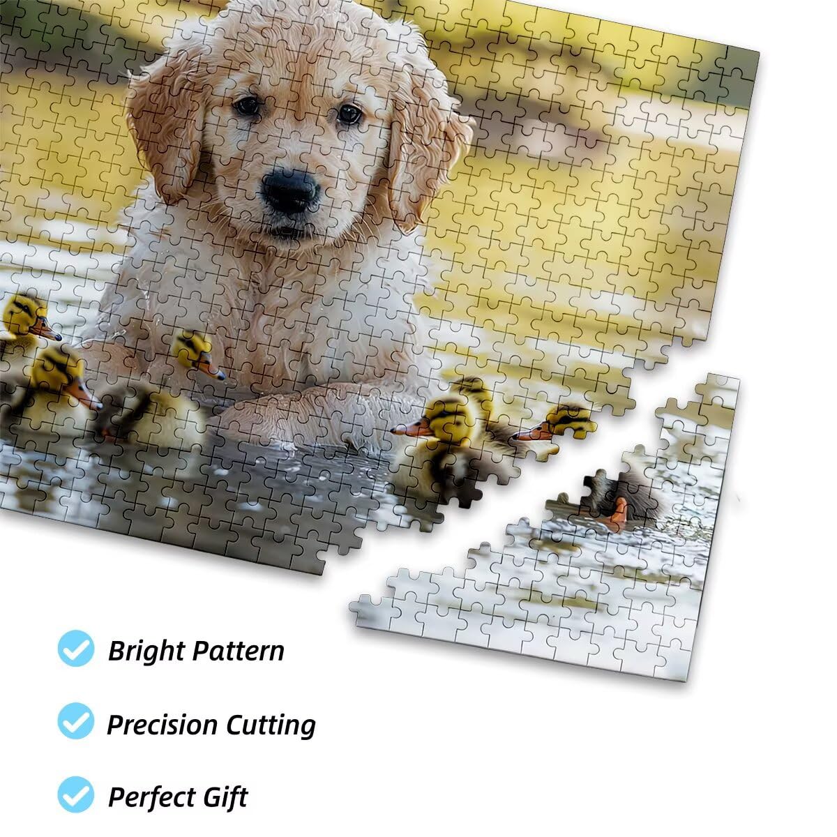 Puzzle 1500 elementów, dla dorosłych, psa, kaczka, klasyczne drewniane puzzle dla dorosłych, 87 x 57 cm, niepożądane wyzwanie, gra edukacyjna, puzzle dla całej rodziny, relaksacyjny, prezent dla