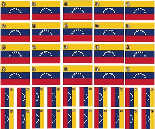 40 pegatinas extraíbles: bandera de Venezuela: recuerdos de fiesta venezolana, calcomanías