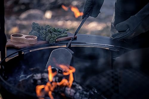Miniatura 8 de Barebones Cowboy Grill - Pala de carbón de acero inoxidable duradera con mango de nogal para hoguera