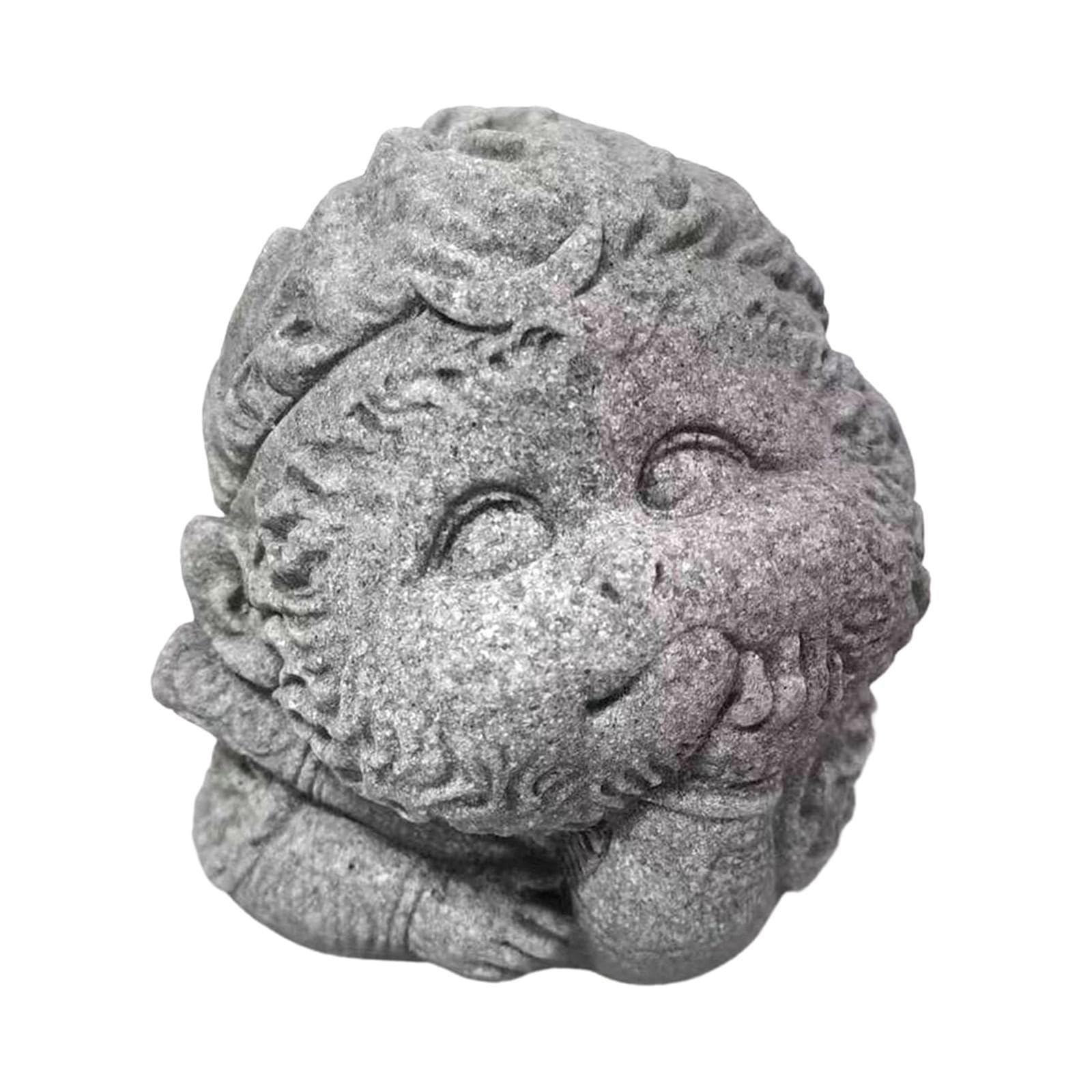 SAZ DEKOR Buddha Monk Statue Antique Buddha Sculpture for Tabletop Home Indoor Outdoor Style B