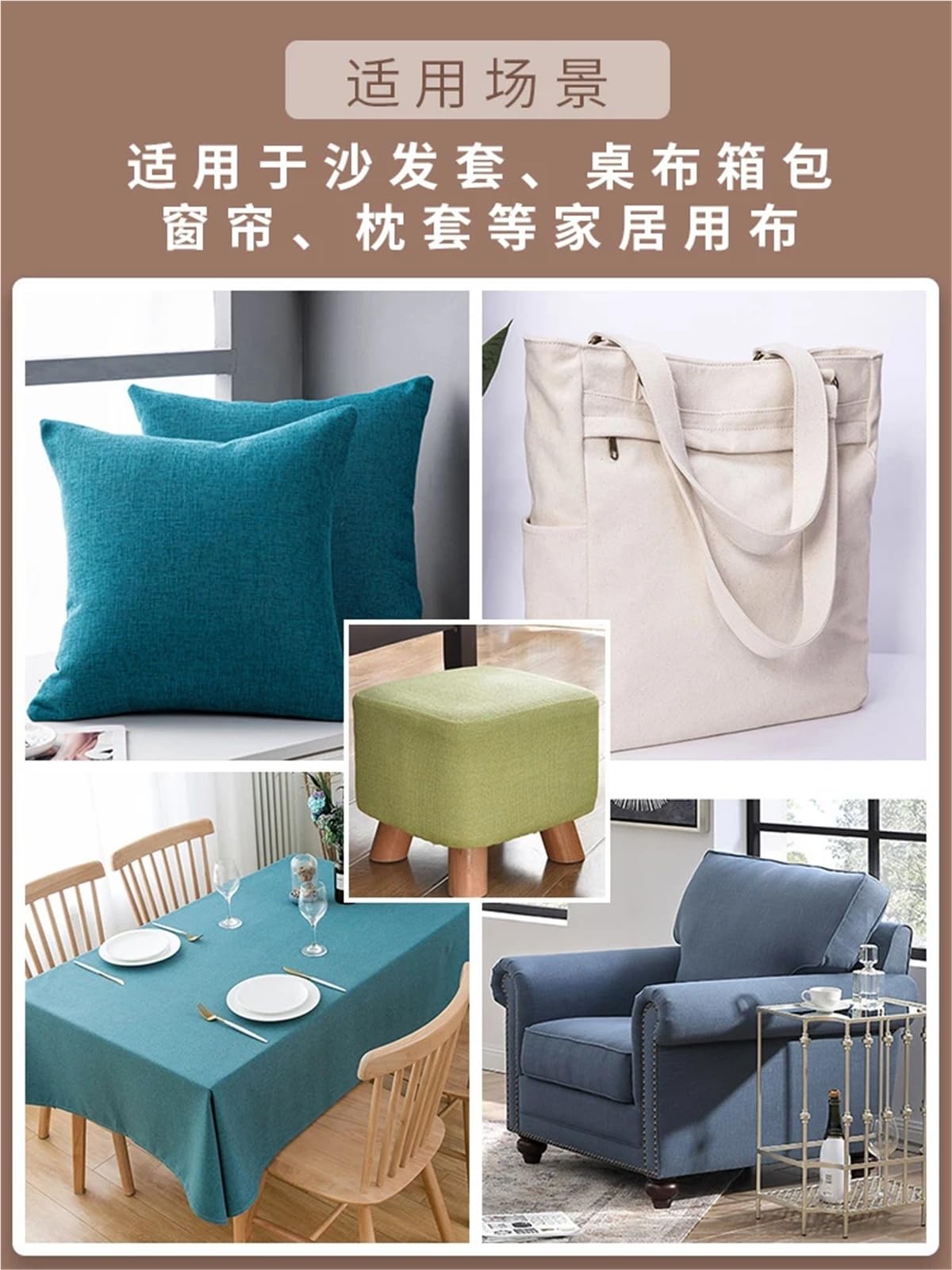 1 x 150 cm breiter Heimtextilien-Baumwoll-Leinen-Stil, Sofa-Stoff, einfarbig, verdicktes Leinen, grobes Tuch, DIY-Tischdeckenstoff, 400 g/m² Stoff zum Nähen (Nr.23 Seeblau, 150 x 100 cm)