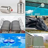 Vista 6 de Válvula de flotador de 1/2 pulgada de control de nivel de agua Válvula de flotador de acero inoxidable 304 Válvula de cierre de agua totalmente