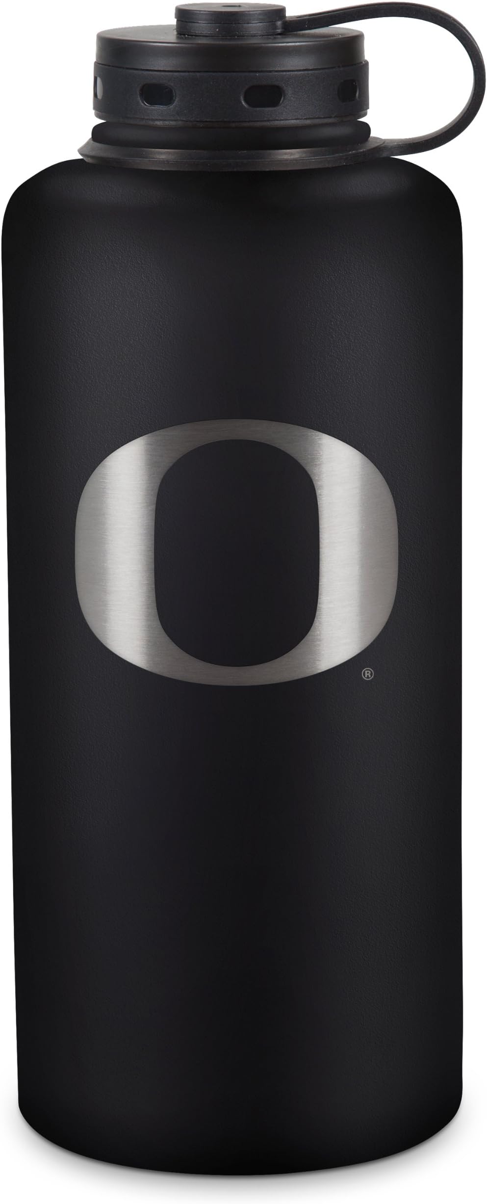 NCAA Oregon Ducks Doublewall Insulated Laser Engraved Stainless Steel Bottle, 64-Ounce