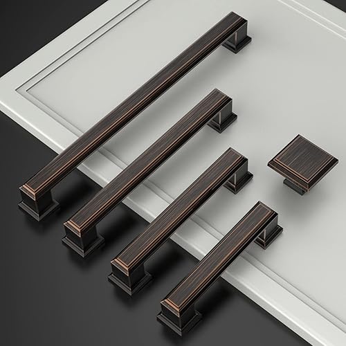 Vista 55 de Asidrama 10 Pack 7.5 Inch(192mm) Brushed Brass Cabinet pulls Kitchen Cabinet Handles, Cabinet Pulls Kitchen Cabinet Hardware for Cupboard Drawer