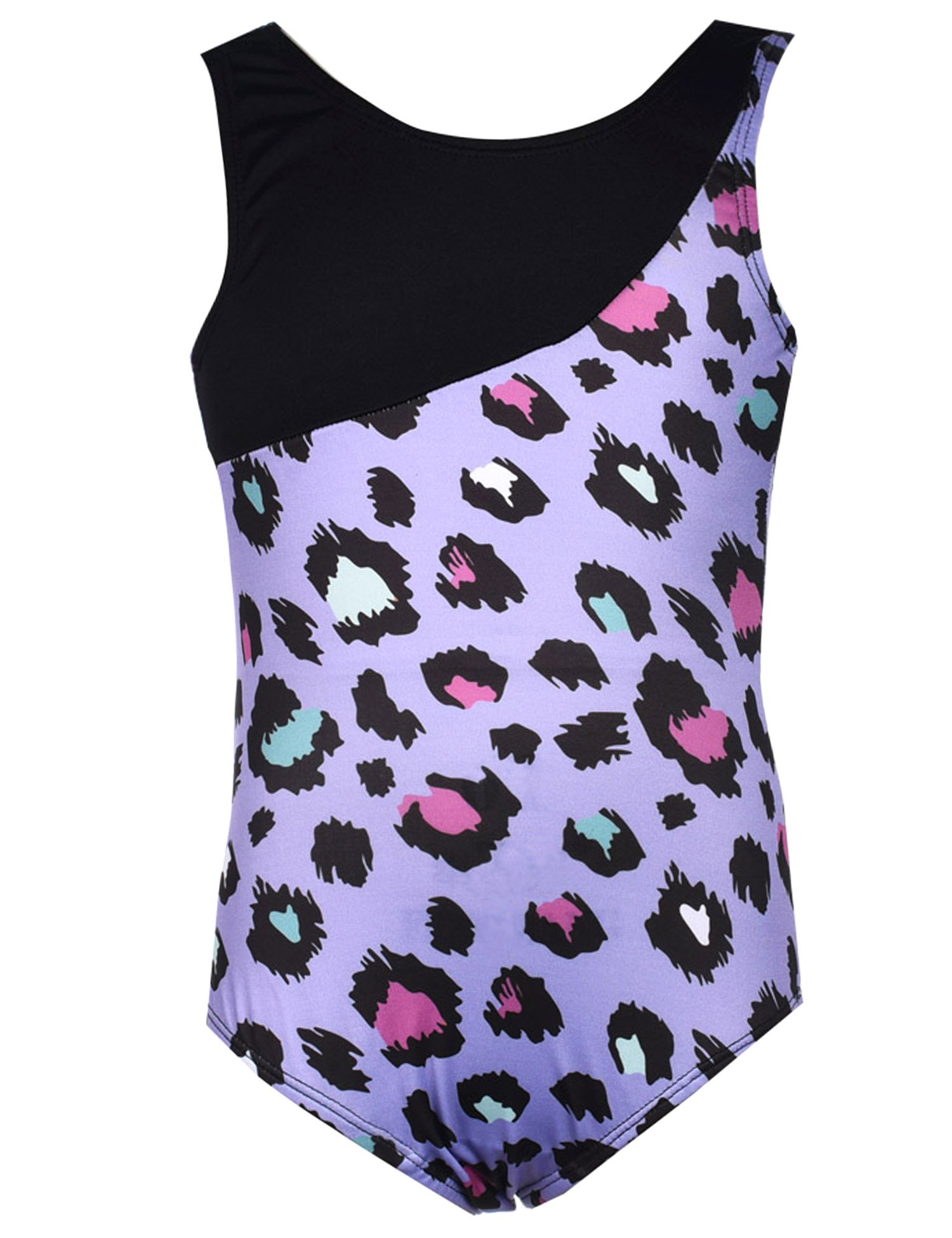Rosdeer Teen Girls' One-Piece Swimsuits Gymnastics Purple Leotard 10-11Y