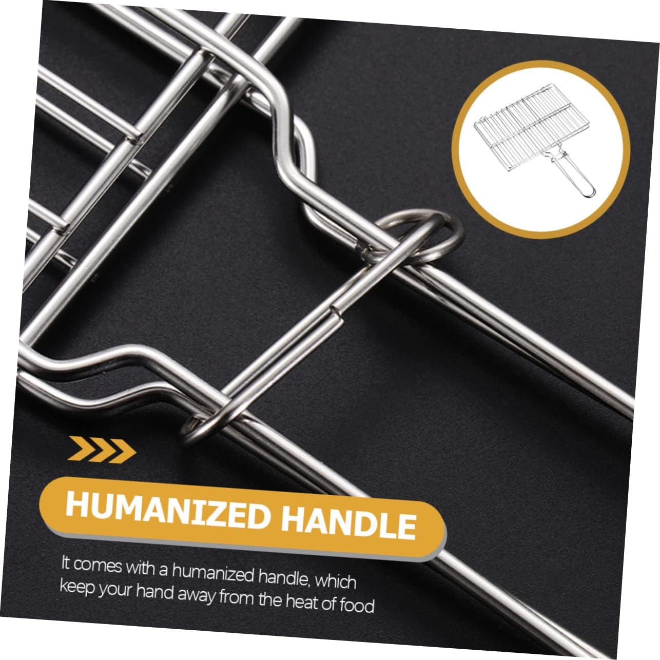 HANABASS Beef Grilling Mesh and Fish Grilling Basket Stainless Steel Rack for Barbecue Medium for Chicken Vegetables and Shrimp at Parties and Camping