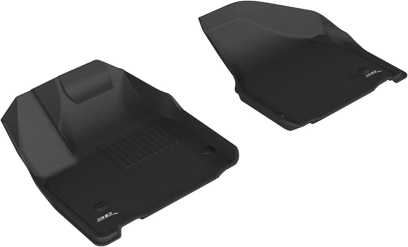3D MAXpider Custom Fit Kagu Floor Mat (Black) Compatible with Chrysler Pacifica 2017-2026 / Chrysler Pacifica Touring 2021-2026 / Voyager 2020-2026 (Not Fit 7-Seat w/ Bench 2nd Row) - Front Row