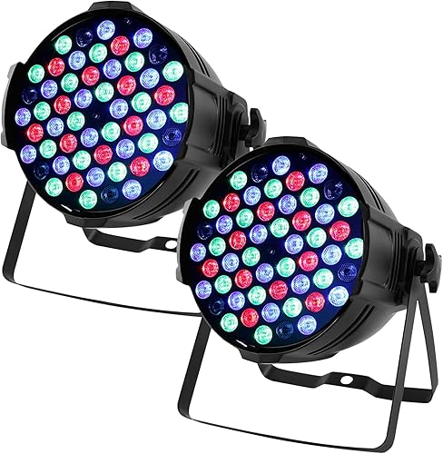 YGREAP 54 luces LED con control remoto y luz de escenario DMX RGB para fiesta, bar, boda, 2 unidades disponible en Yaxa Colombia