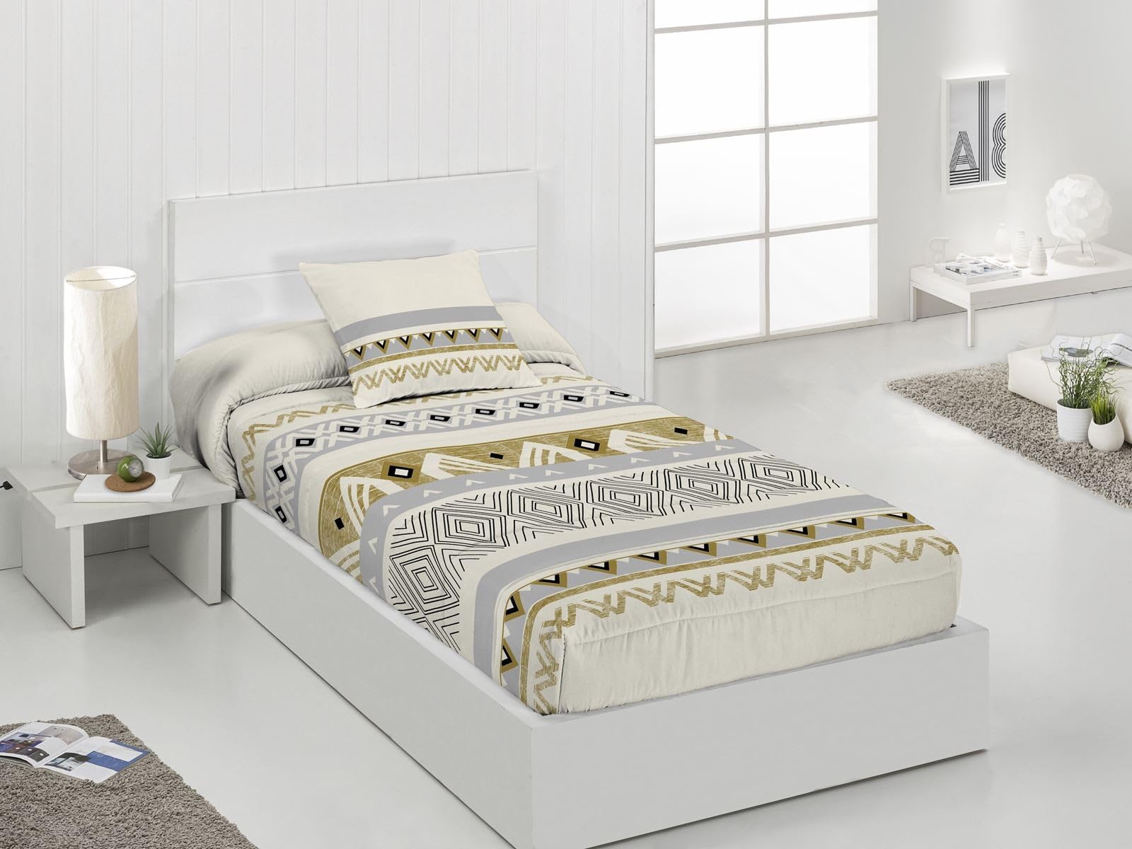 JVR | Edredón Ajustable Tamaño 90 Suave y Transpirable – Edredón Extrasuave Premium con Diseño Moderno para Todas Las Estaciones