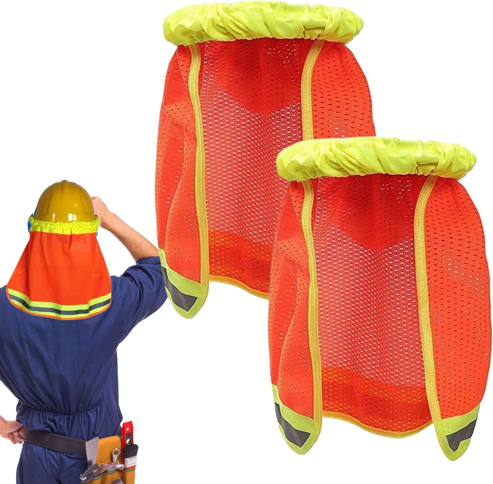 Hard Hat Sun Shade | High Visibility Hard Hat Sun Shield - Adjustable Neck Cover High Visibility Helmet Accessories for Outdoor Hiking Cycling