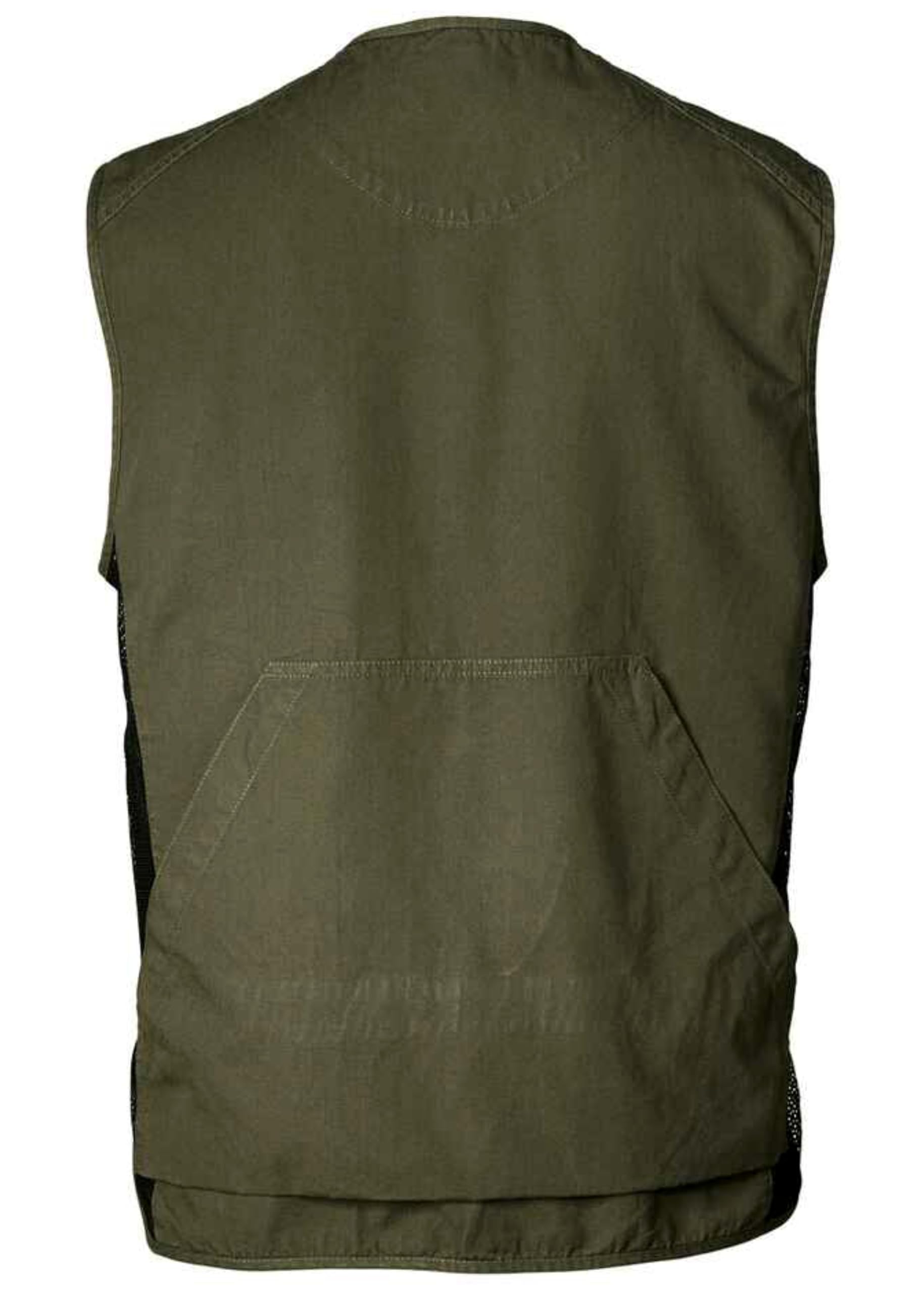 K&S Outdoors Herren Schießweste Hunter Oliv Rautensteppmuster für Links- und Rechtsschützen Jagdweste Trap Skeet aus Baumwolle