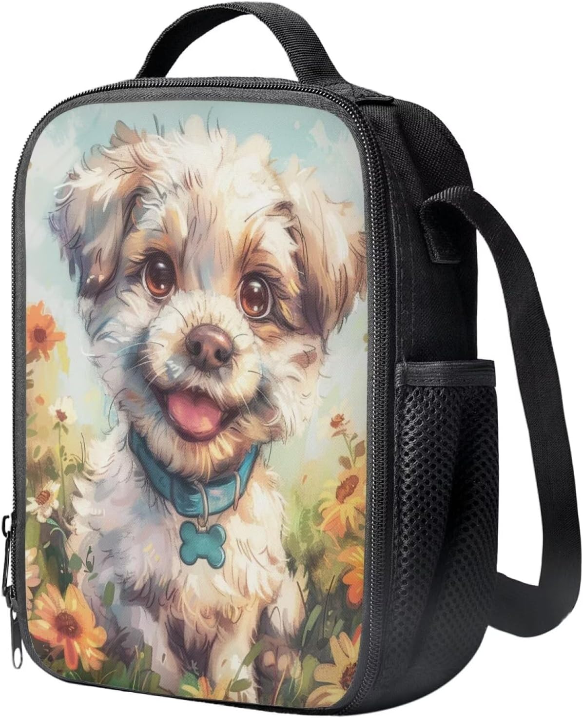 Cute Dog Elementary Backpack for Boys with Bottle Pocket Cute Backpacks for Teen Girls for Middle School Cute Bookbags with Laptop Compartment for Women for College