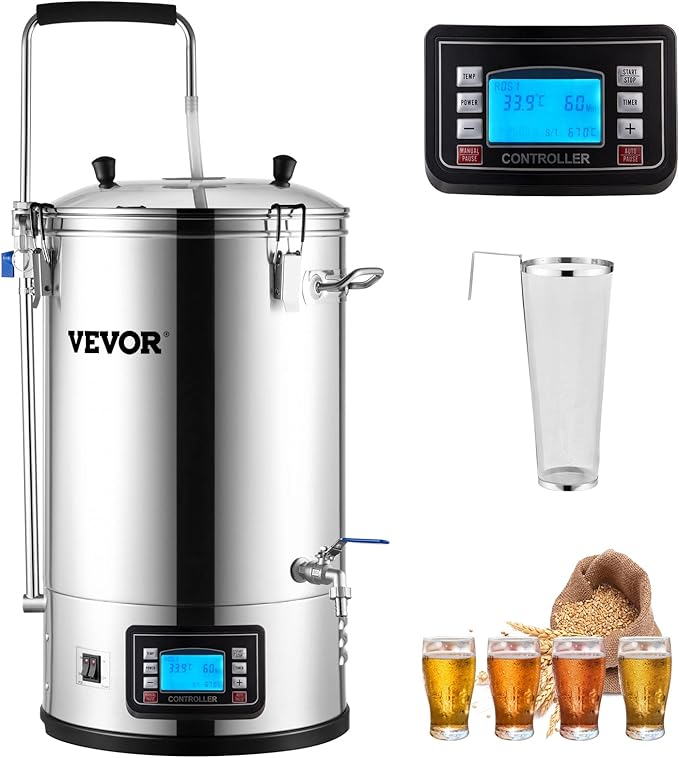 VEVOR Electric Brewing System, 8 Gal/30 L, AllinOne Home Beer Brewer