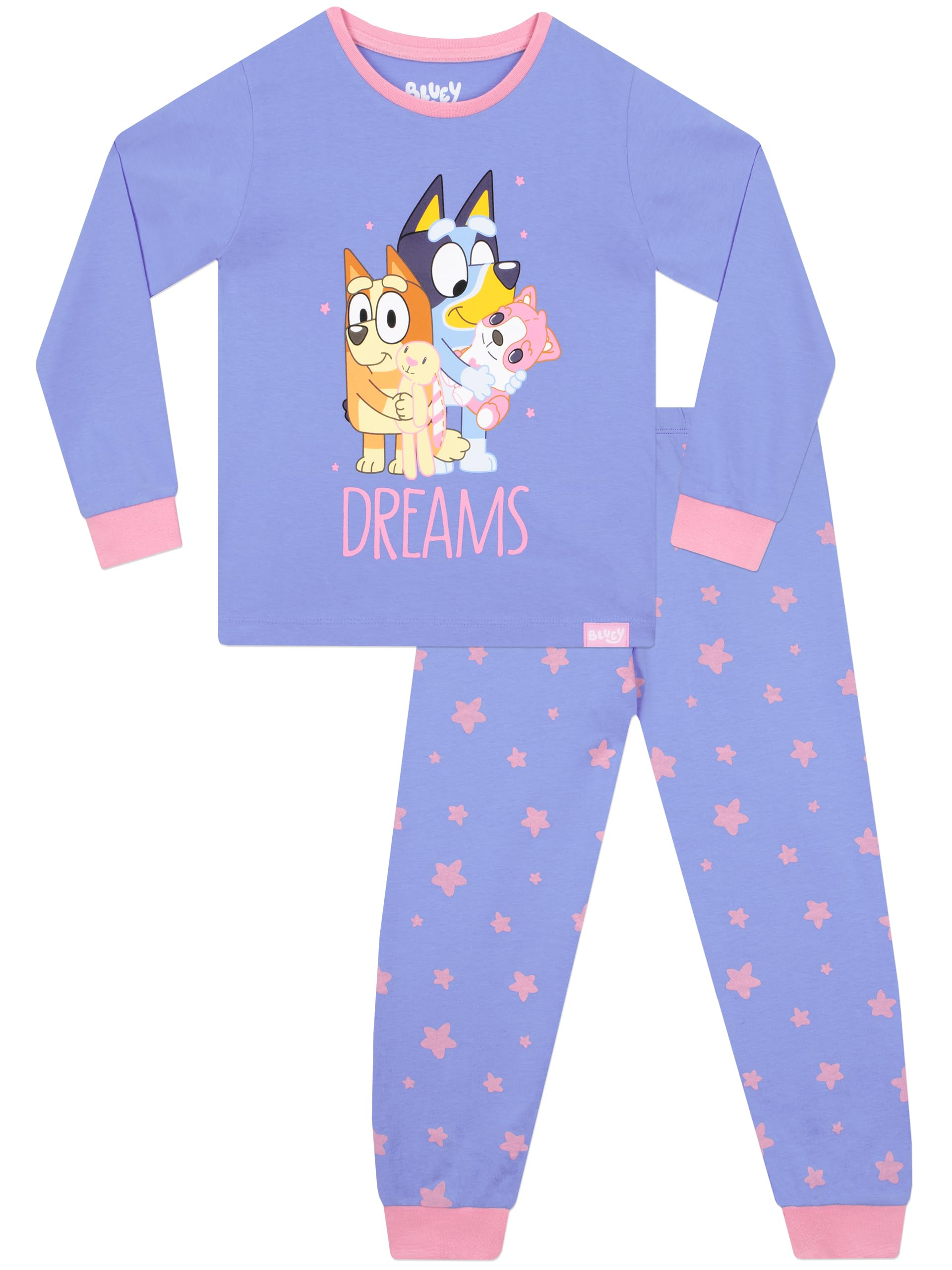 Bluey Girls Purple Pyjamas | Bingo Pjs | Cotton Pyjamas | 18-24 Months