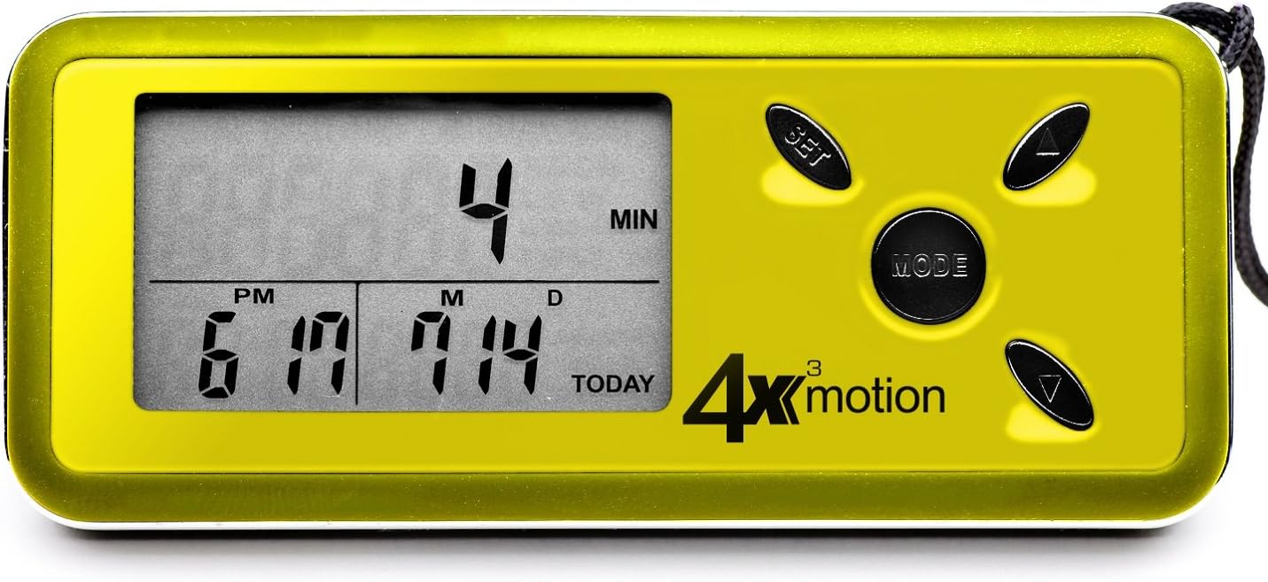 Ozeri 4x3motion Digital Pocket 3D Pedometer with Tri-Axis Technology