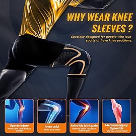 Copper Knee Braces for Men and Women (2 pack) -Knee Supports Copper Compression Knee Sleeve for Knee Pain, Arthritis, Running,Sports and Recovery Support (2X-Large)