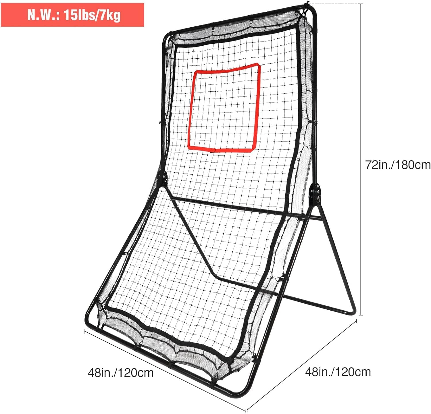 REDCAMP Filet de rebond pour lacrosse, volley-ball, baseball, softball, lancer, lancer, tir, 1,8 x 1,2 m