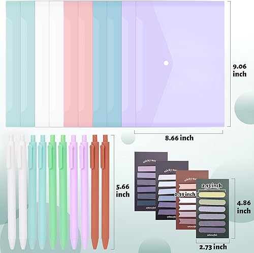 Miniatura 2 de Andify 24 sobres de plástico de polietileno, carpetas de documentos transparentes, carpetas de archivos, productos de archivo, carpeta organizadora