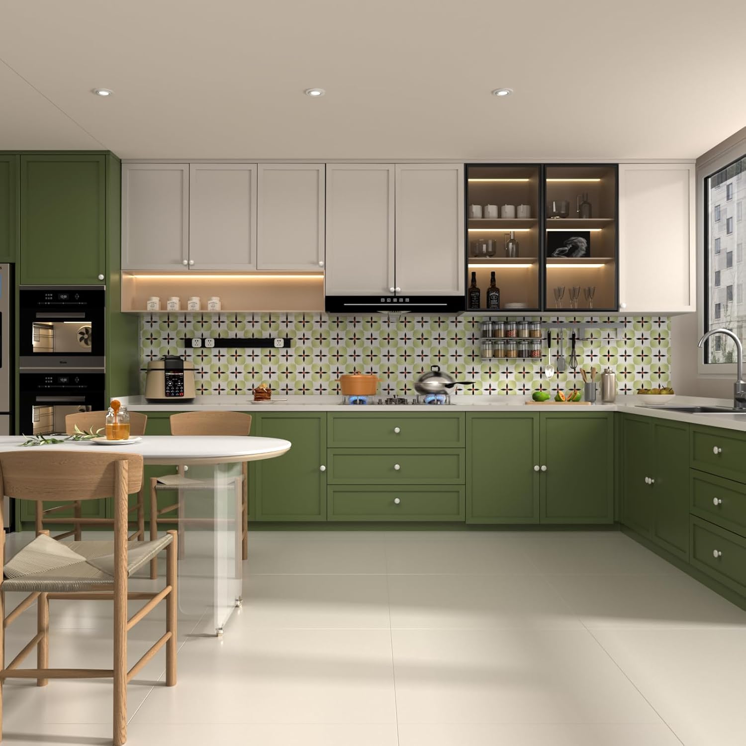 goldenwarm 4 Pack White Drawer Knobs Round Cabinet Knobs White Cupboard Knobs Mushroom Cabinet Door Knobs 33mm Single Hole Kitchen Cupboard Handles