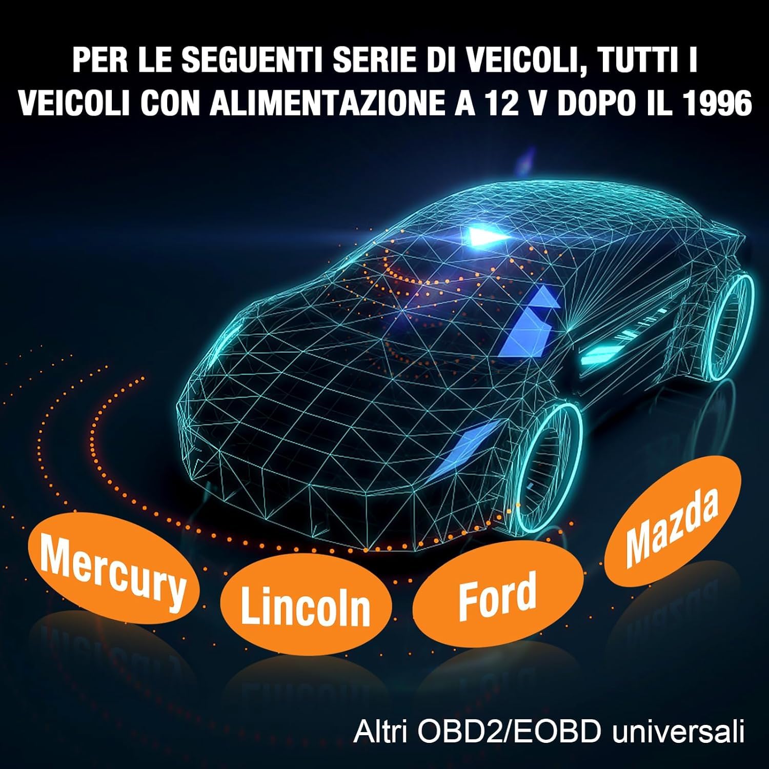 FORScan OBD2 Scanner OBDII diagnostico per Windows, Strumento di codificazione diagnostica per Auto OBDII con Interruttore MS-Can/HS-Can per Veicoli Ford Lincoln Mazda Mercury Series